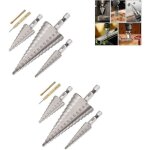 Choyclit - 3pcs foret �tag� m�tal, 4 12 / 20 / 32mm fraise triangle conique titane hss, tige hexagone ...