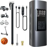 Choyclit - 6000mah mini pompe � air �lectrique, compresseur � air portatif gonfleur pneus sans fil 150psi ...