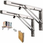 Choyclit �tag�re murale pliante de 600 mm 2 pi�ces, cadre de support d'�tag�re de garage, support de ...