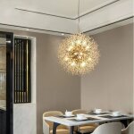 Choyclit - forme ronde moderne led pissenlit spoutnik lustre feux d'artifice plafond luminaires suspendus ...