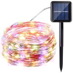 Guirlande lumineuse solaire, lumires de jardin (100 led 8 modes) 12m / 39ft, exterieur tanche lampe ...