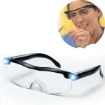Lunettes de lecture loupe de vision puissante avec lumi�re led, grossissement de 160%, pour lecture, ...