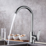 Auralum max - auralum chrom elgant robinet de cuisine pivotant  360 mitigeur d'vier avec eau chaude ...