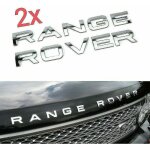 Chrome range rover front grill bonnet badge emblem bonnet and back boot lettering badge (pack of 2)