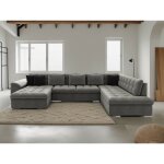 Bestmobilier - chuck - canapé panoramique xxl - convertible avec coffre - 7 places - droit Bestmobilier - chuck - canapé panoramique xxl - convertible avec coffre - 7 places - droit
