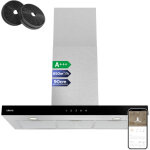 Ciarra - hotte aspirante 90cm app contr�le 650m3 / h classe a + + + 4 vitesses booster cd9102s
