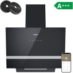 Ciarra - wi - fi connect� hotte tactile 60cm 650m3 / h 4 vitesses booster 2pcs filtres a charbon cd6736hb ...