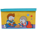 Coffre  jouets pliable - fun house - t'choupi - banc de rangement - 55, 5 x 34, 5 x 34 cm