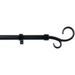 Cintacor - kit metal 19mm double support noir 160 - 300cm