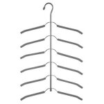 Cintre 6 chemises en mtal & mousse  eva  56cm gris