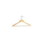 Cintres bois vernis galb� avec barre porte - pantalons lot de 3 cintres