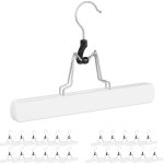 Cintre pince  pantalons bois, lot de 24, jupe pantalon, crochet 360, feutre hxlxp: 17 x 25 x 2, 3 cm, ...