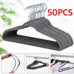 Cintres en velours, lot de 50, crochet pivotant  360, antidrapant, pour costumes chemises robes cravates, ...