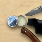 Cire universelle baltic blades burnish cire artisanale pour lames et bois 60 g pour couteaux, cuir, manches, ...