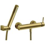 Ciriculus robinet mitigeur de douche + douchette � main or bross�