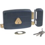Cisa 501210 - 03 - 1a serrure monopoint acier noir finition laiton