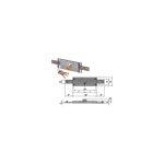 Cisa - serrure centrale pour volet roulant avec cylindre rond fixe 41510 - mm. 155x15x55h. (41510780) ...
