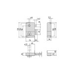 Cisa - serrure monopoint en applique vertical fouillot gauche cylindre de 50mm sur numro bc1534 3005046000bc1 ...