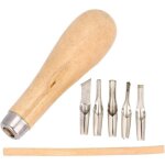 Ciseaux  bois pour bois, outil de sculpture 5 in 1 dcapage couteau avec 5 lames de rechange et manche ...
