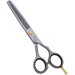 Ciseaux de coiffeur - en acier inoxydable avec vis dor�es - ciseaux de coupe � effiler pour d�s�paissir ...