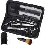 Ciseaux coiffure professionnels, kit de 10 pi�ces, set de coupe de cheveux � effiler et texturiser, id�al ...