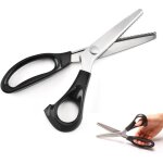 Ciseaux cranteurs professionnels en acier inoxydable 230mm ? pour coupe pr�cise de tissu, papier, feutre ...