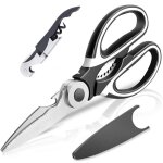 Ciseaux de cuisine multi - usages professionnels, en acier inoxydable, ultra r�sistants, tranchants, ...