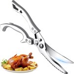 Ciseaux cuisine avec poignes en acier inoxydable, professionnels cuisine accessoires pour poulet volaille ...