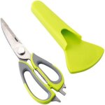 Ciseaux de cuisine polyvalents efficaces 8 en 1, en acier inoxydable, ciseaux � volaille robustes pour ...