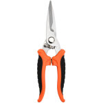 Ciseaux d'�lectricien en acier inoxydable, s�cateur de jardin, ciseaux � t�le fine � t�te droite pour ...