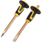 Ciseau pointu, burin plat?ciseau � main avec protection de la main 300 mm, poign�e ergonomique antid�rapante, ...