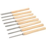 Ciseaux pour tour � bois, 8 pcs
