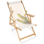 Citygarden - lona - chilienne de jardin en bois d'eucalyptus avec motif feuille - city garden Citygarden - lona - chilienne de jardin en bois d'eucalyptus avec motif feuille - city garden