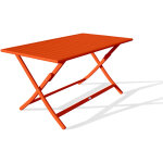Citygarden - marius - table de jardin pliante en aluminium orange - city garden