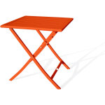 Citygarden - marius - table de jardin pliante en aluminium orange - city garden Citygarden - marius - table de jardin pliante en aluminium orange - city garden