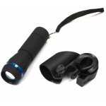 Clairage avant led & lampe torche sport 10cm noir - paris prix