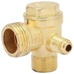 Clapet anti - retour pour compresseur  entranement direct, raccord filet  trois voies, clapet anti ...