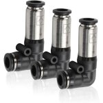 Clapet anti - retour pneumatique 3 pièces coude de 6 mm débit à sens unique pour raccorder les raccords ... Clapet anti - retour pneumatique 3 pièces coude de 6 mm débit à sens unique pour raccorder les raccords ...