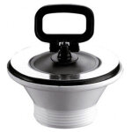 Clapet de lavabo en c�ramique 1 1 / 2 sans trop - plein ? �40 mm avec bouchon � poign�e