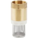 Clapet de pied 1  avec clapet anti - retour, clapet de pied en laiton, avec cr�pine en acier inoxydable ...