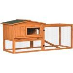 Clapier cage  lapins rongeurs 2 tages tiroir djection enclos extrieur toit ouvrant dim. 156l x 58l ...