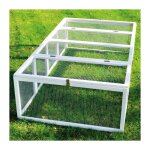 Clapier lapins rabbit run exterieur - cage mobile - couleur blanc