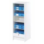 M&s - classeur  rideau h103 cm blanc et dcor bambou
