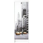Classeur  rideau blanc 5 niches serrure 37, 8 x 103, 8 x 38, 4 cm - coloris: scene new york 504