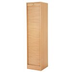 Classeur  rideau blanc ou htre 10 etagres 2 kits ds l 41, 4 h 172 p 44 cm - coloris: htre