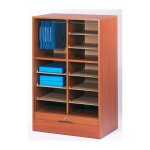 Classeur � rideau large merisier office 108cm