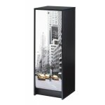 Classeur  rideau noir 5 etagres serrure l 37. 8 h 103. 8 p 38. 4 cm - coloris: scene new york 504