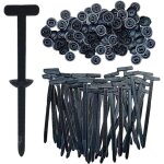 Clats de câbles noirs, liens de câbles en nylon, cravate de câble réutilisable à plusieurs usages, mécanisme ... Clats de câbles noirs, liens de câbles en nylon, cravate de câble réutilisable à plusieurs usages, mécanisme ...
