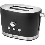 Ta 3690 grille pain vintage noir toaster 2 fentes 850w noir - clatronic