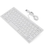 Clavier usb mini ultra fin 78 touches pour pc bureau et ordinateur portable (blanc)